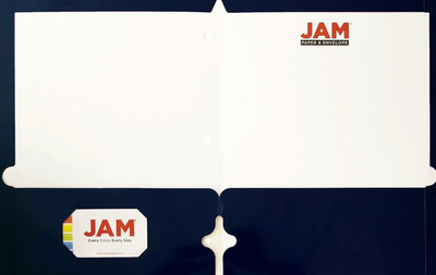 Glossy Navy Blue 9 x 12 3 Hole Punch Folders