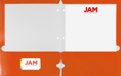 Glossy Orange 9 x 12 3 Hole Punch Folders