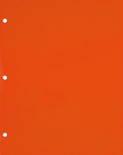 Glossy Orange 9 x 12 3 Hole Punch Folders
