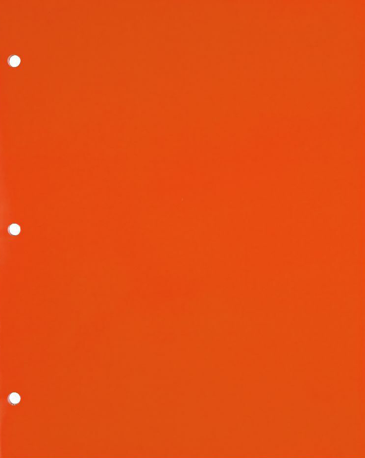 Glossy Orange 9 x 12 3 Hole Punch Folders