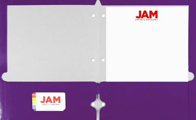 Glossy Purple 9 x 12 3 Hole Punch Folders