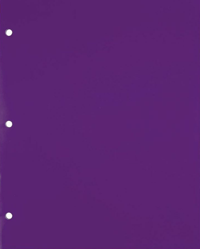 Glossy Purple 9 x 12 3 Hole Punch Folders