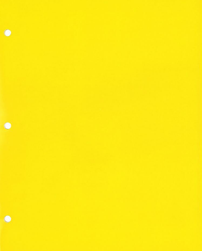 Glossy Yellow 9 x 12 3 Hole Punch Folders