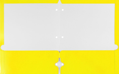 Glossy Yellow 9 x 12 3 Hole Punch Folders