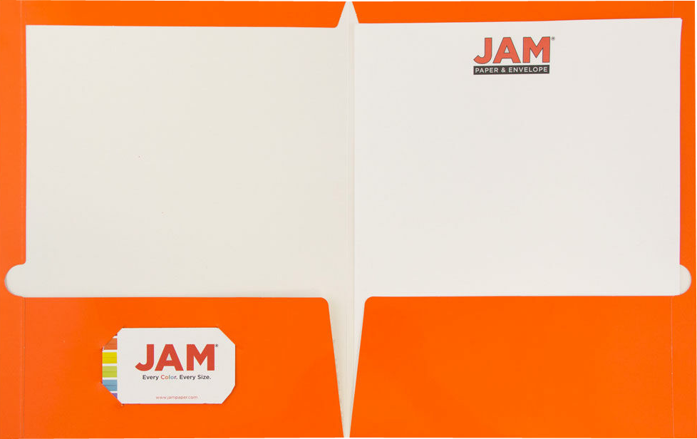 Glossy Orange 9 x 12 Standard Folders