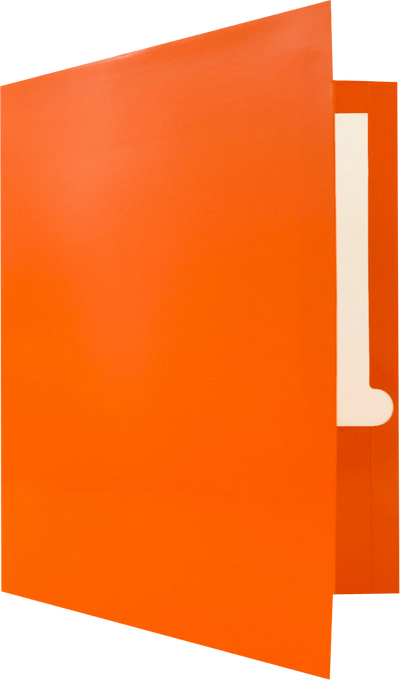 Glossy Orange 9 x 12 Standard Folders