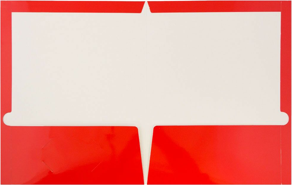 Assorted Primary Standard Glossy Folders - 6 Pack