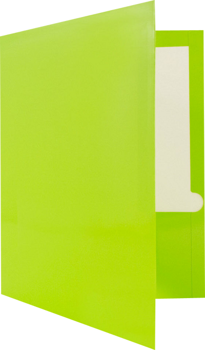 Glossy Lime Green 9 x 12 Standard Folders