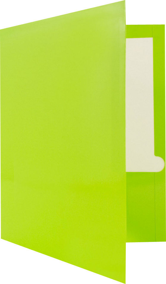 Glossy Lime Green 9 x 12 Standard Folders