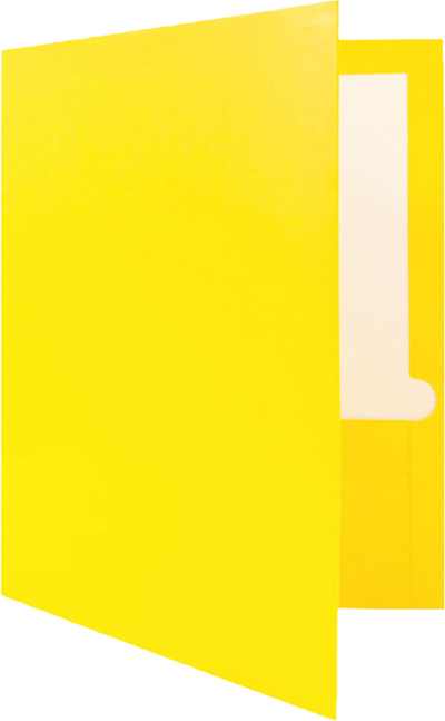 Glossy Yellow 9 x 12 Standard Folders