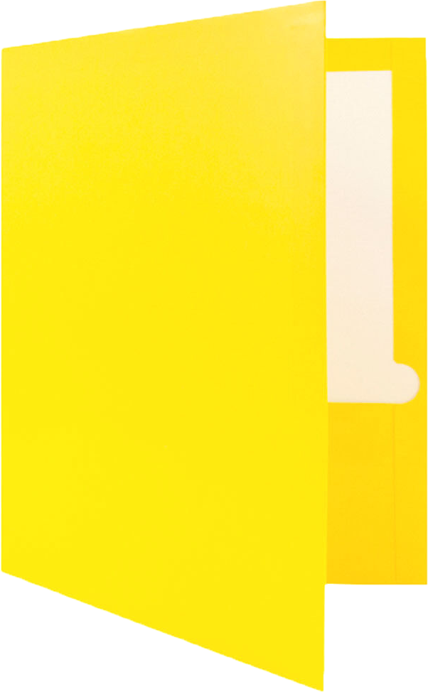 Glossy Yellow 9 x 12 Standard Folders