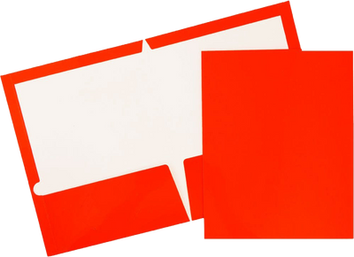 Orange Journal Primary Glossy Folders, 3/4 Inch Binders, and Orange Journal Pack