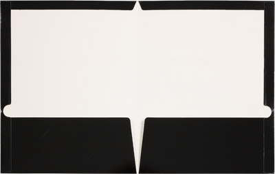 Glossy Black 9 x 12 Standard Folders