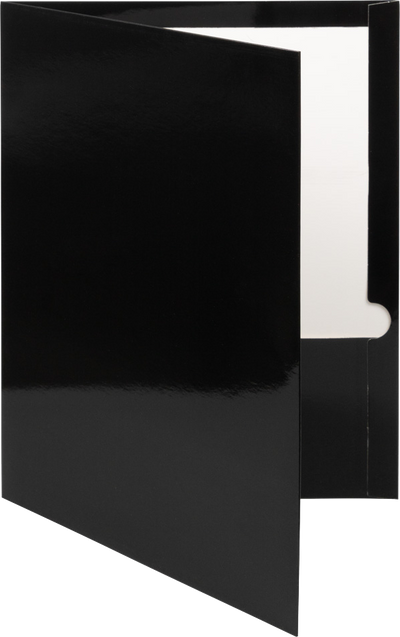 Glossy Black 9 x 12 Standard Folders