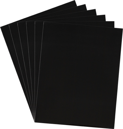 Glossy Black 9 x 12 Standard Folders