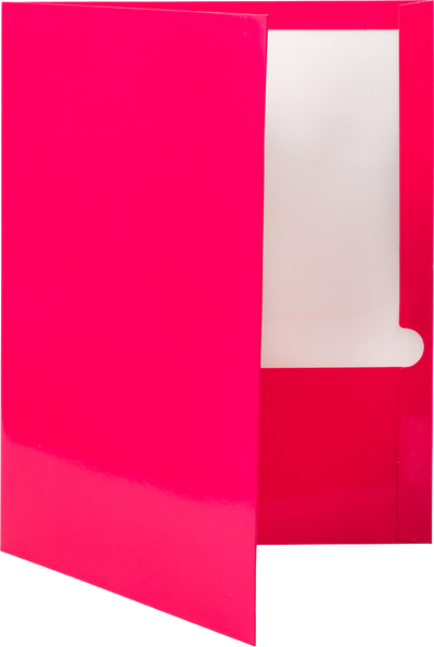 Glossy Hot Pink 9 x 12 Standard Folders