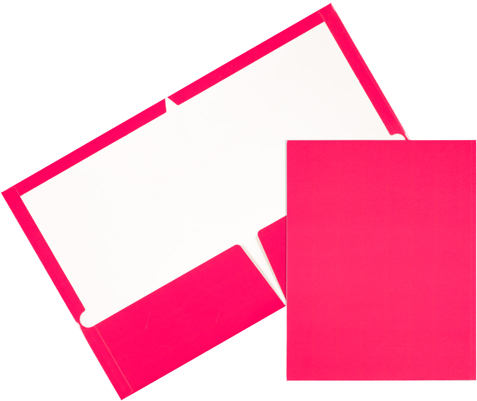 Glossy Hot Pink 9 x 12 Standard Folders