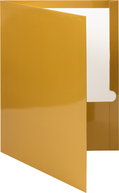 Glossy Gold 9 x 12 Standard Folders