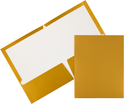 Glossy Gold 9 x 12 Standard Folders