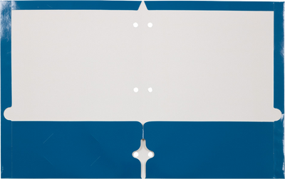 Glossy Blue 9 x 12 3 Hole Punch Folders
