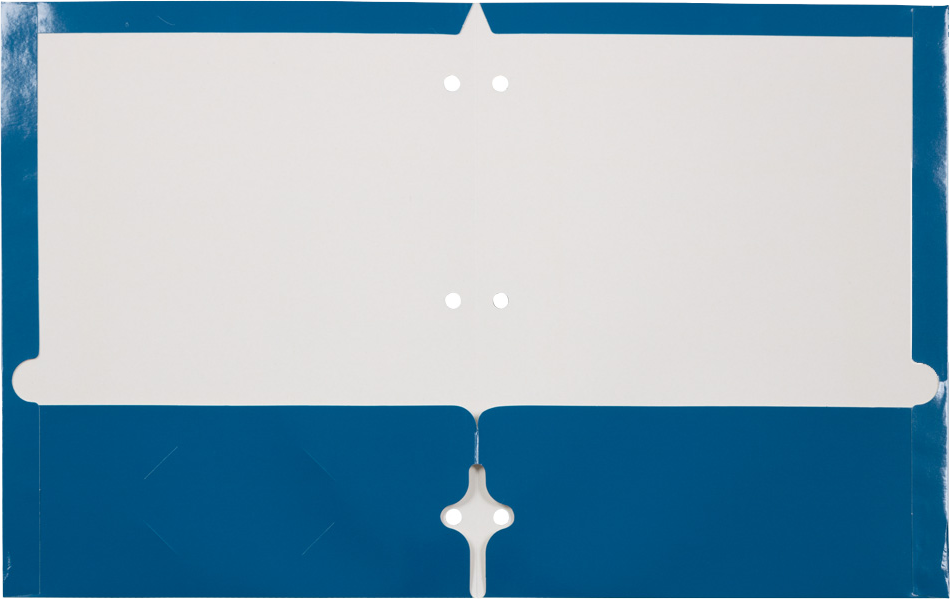 Glossy Blue 9 x 12 3 Hole Punch Folders