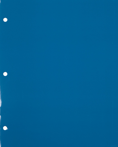 Glossy Blue 9 x 12 3 Hole Punch Folders