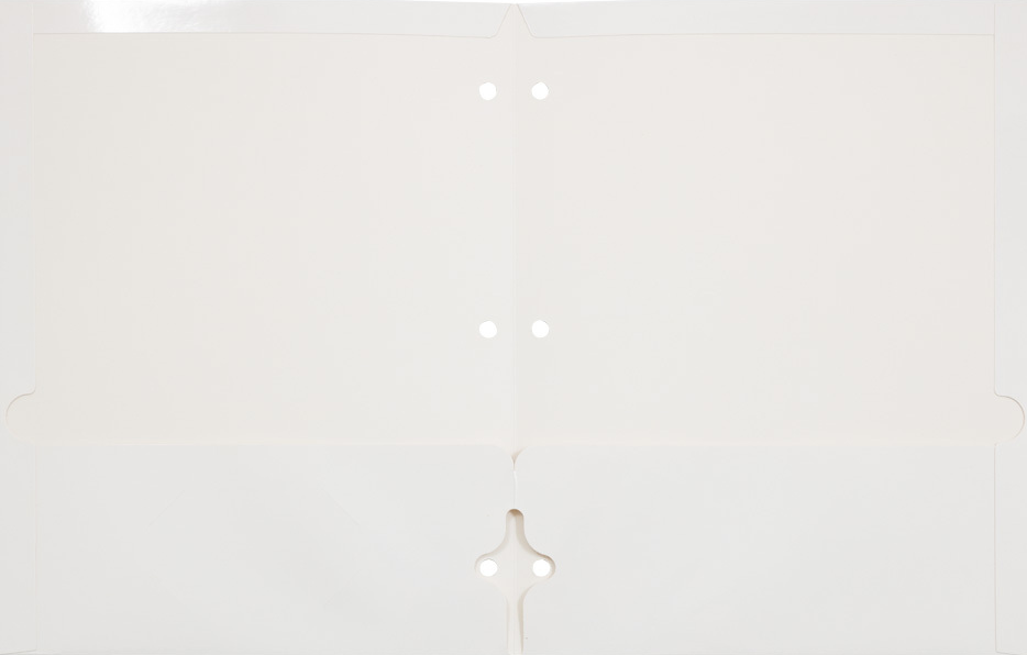 Glossy White 9 x 12 3 Hole Punch Folders