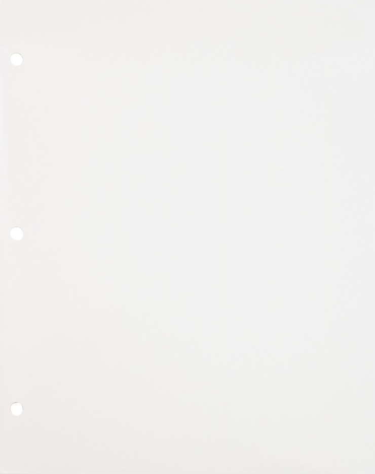 Glossy White 9 x 12 3 Hole Punch Folders