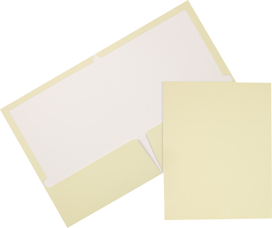 Glossy Ivory 9 x 12 Standard Folders