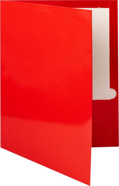 Glossy Red 9 x 12 Standard Folders