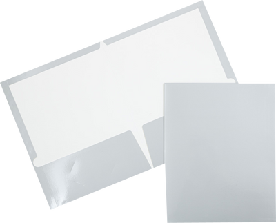 Glossy Silver 9 x 12 Standard Folders