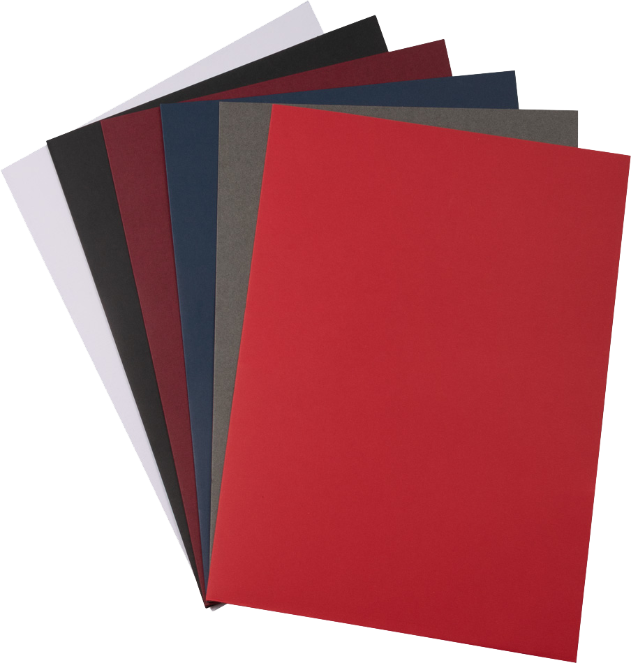 Assorted Primary 9 x 12 Linen Folders - 6 Pack