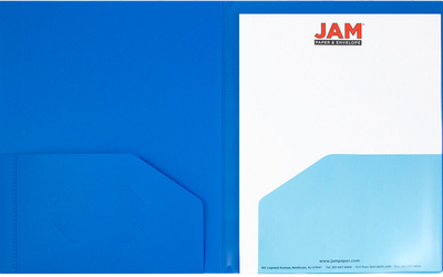 Blue 9 x 12 Plastic 4 Pocket Folders