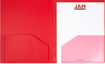 Red 9 x 12 Plastic 4 Pocket Folders
