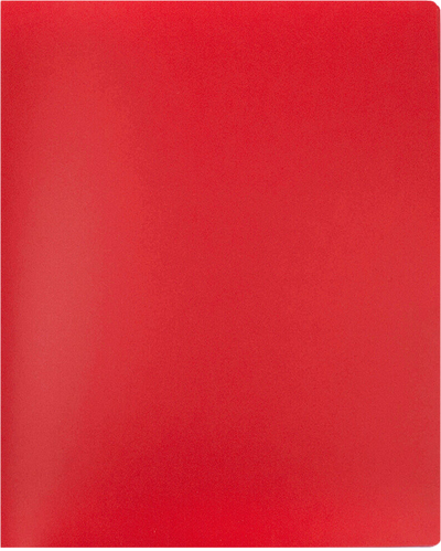 Red 9 x 12 Plastic 6 Pocket Folders