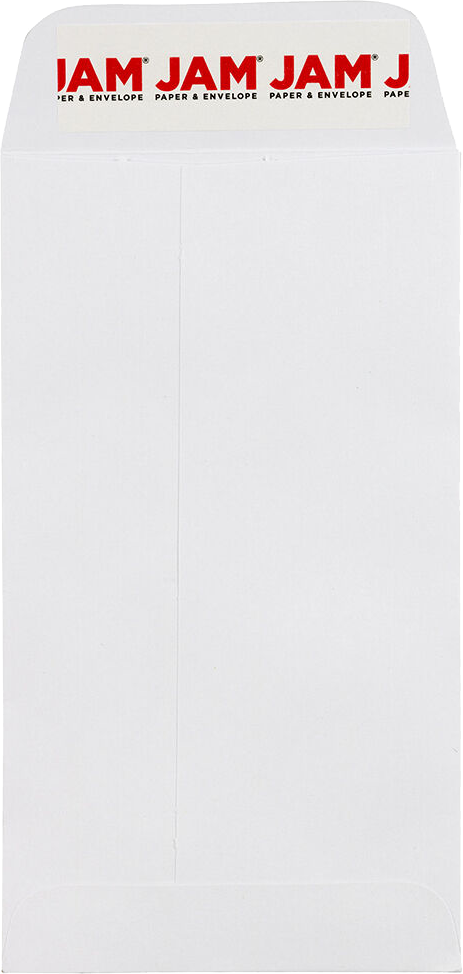 White 28lb #6 Coin Envelopes (3 3/8 x 6) with Peel & Seal