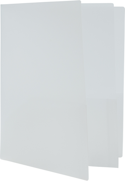 Clear 9 x 12 Plastic 4 Pocket Folders