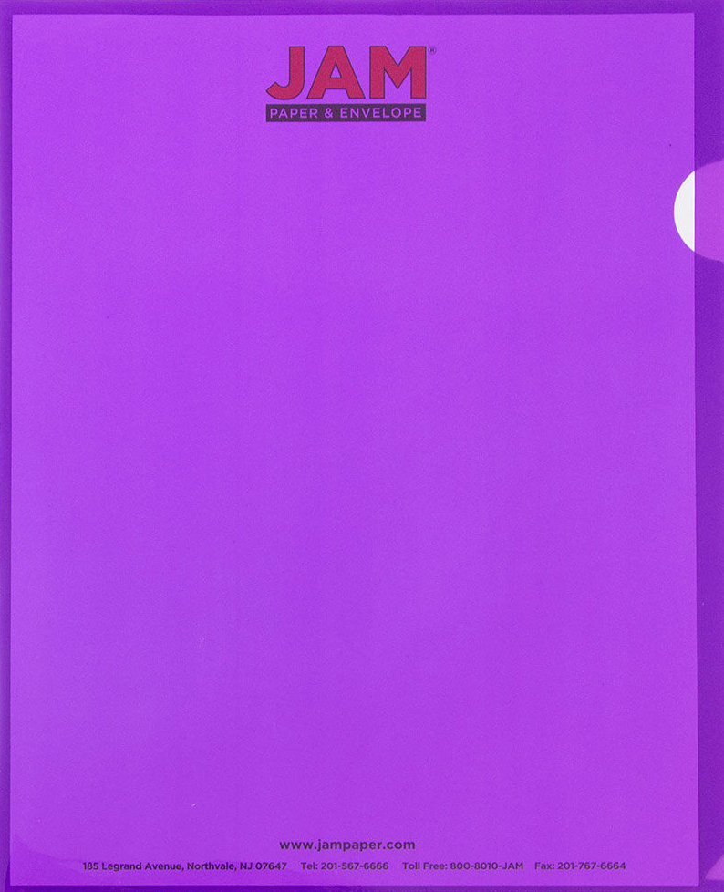 Purple 9 x 11 1/2 Plastic Sleeves