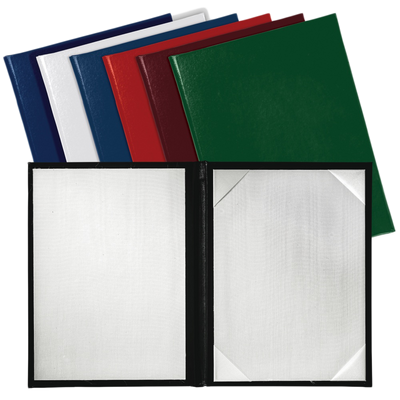 10 1/2 x 13 1/2 Landscape Padded Diploma Covers (Holds 10 x 13 Document) - White