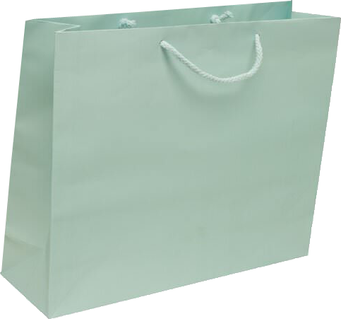 Teal Blue X-Large Matte Horizontal Gift Bags (16 x 13 x 4 3/4)