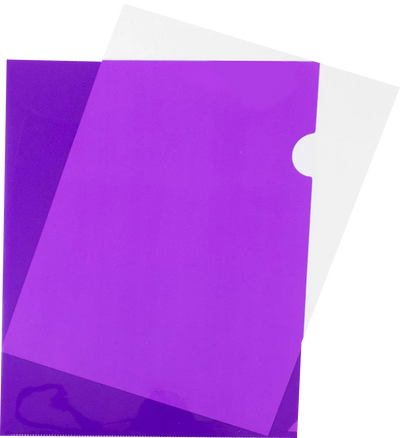 Purple 9 x 11 1/2 Plastic Sleeves