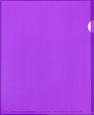 Purple 9 x 11 1/2 Plastic Sleeves
