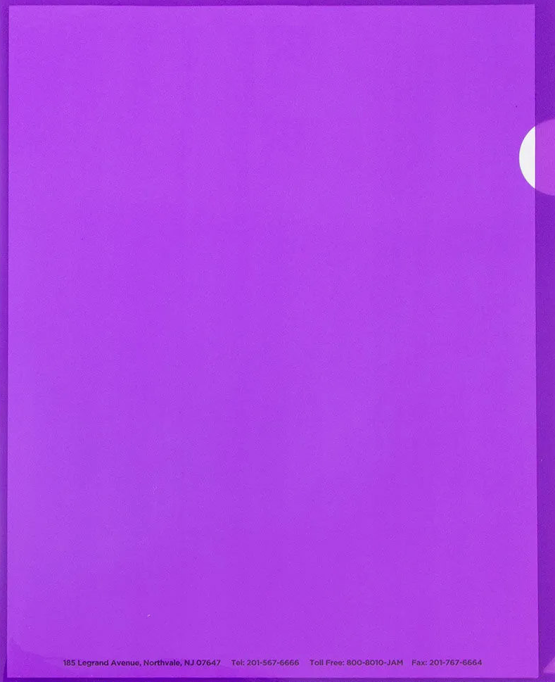 Purple 9 x 11 1/2 Plastic Sleeves