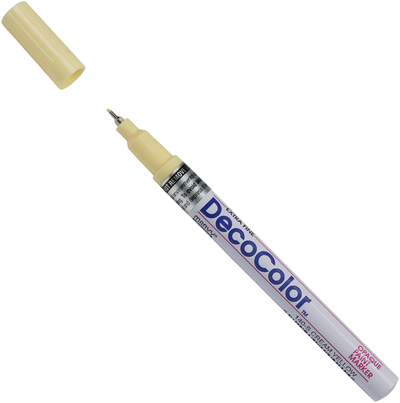 Cream Yellow Opaque Extra Fine Line Paint Marker