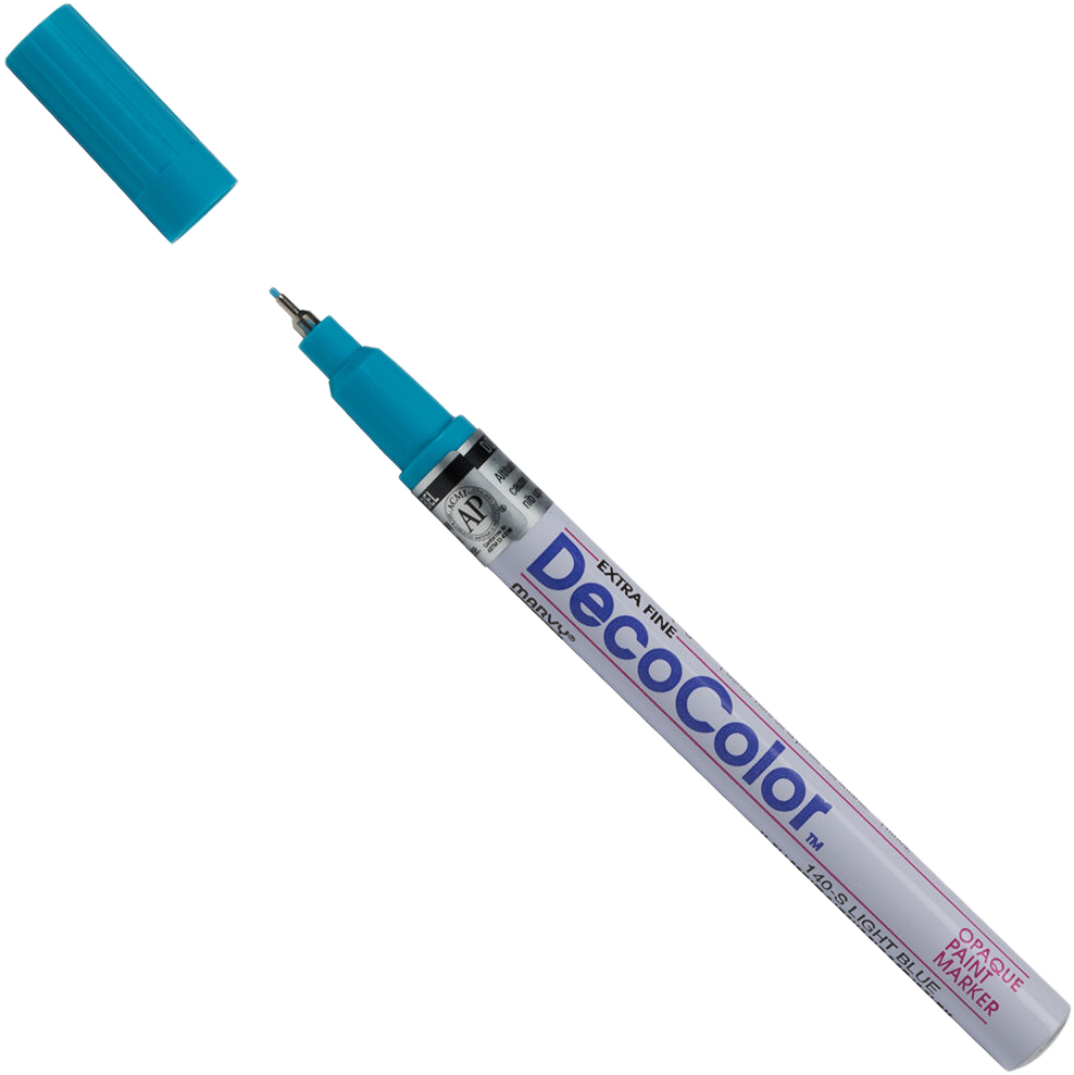 Light Blue Opaque Extra Fine Line Paint Marker