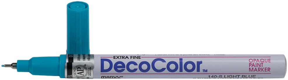Light Blue Opaque Extra Fine Line Paint Marker