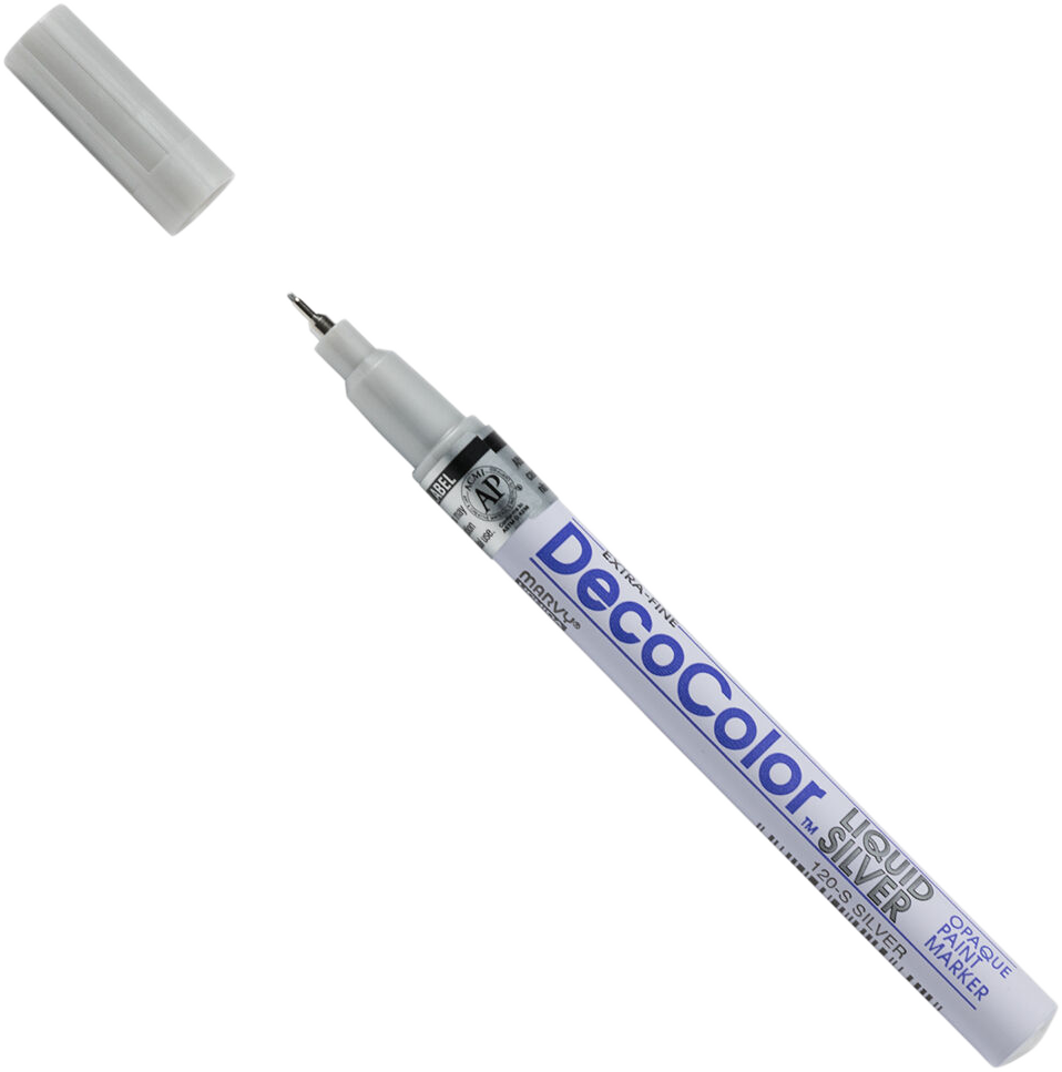 Silver Opaque Extra Fine Line Paint Marker