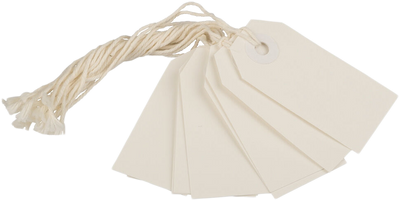 White Tiny Gift Tags (2 3/4 x 1 3/8) - 10 Pack