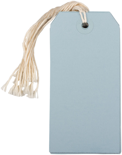 Baby Blue Medium Gift Tags (4 1/4 x 2 3/8) - 10 Pack
