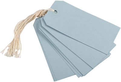 Baby Blue Medium Gift Tags (4 1/4 x 2 3/8) - 10 Pack